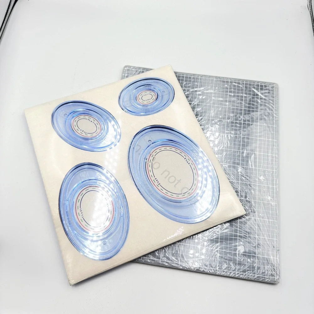 Creative Memories Custom Cutting System Oval Patterns & 13x13 Mat New Scrapbook